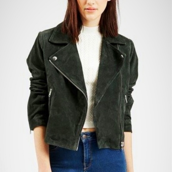 khaki green suede jacket